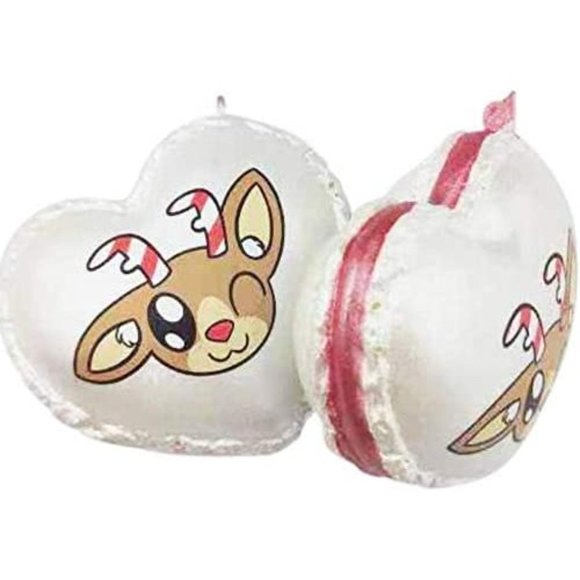 Jenna Lyn Squishies ❣️ Peppermint Cocoa Squishmas Macaron Christmas Ornament ❣️ - Picture 2 of 4